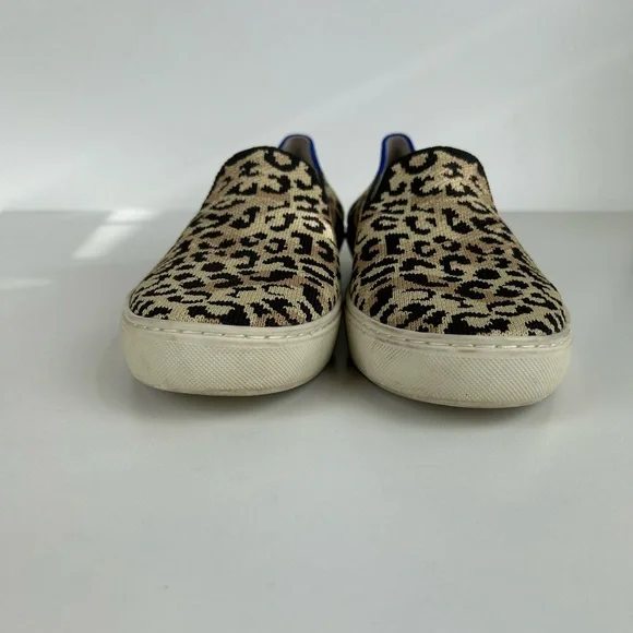 ROTHYS SLIP ON SNEAKER LOAFERS LEOPARD CAT ANIMAL PRINT SIZE WOMEN 8 - Picture 5 of 11